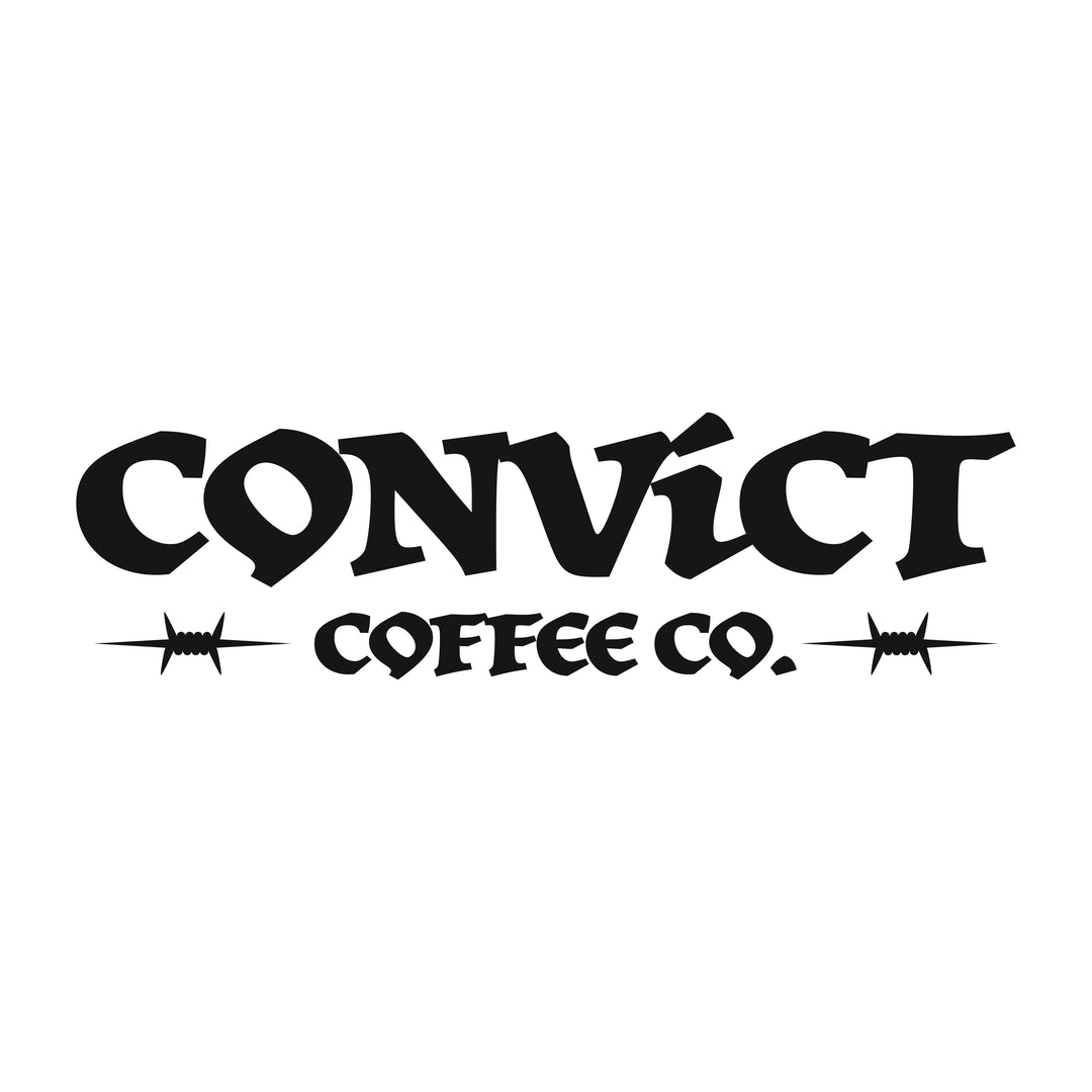 Convict Coffee Co. alternate wordmark on white background