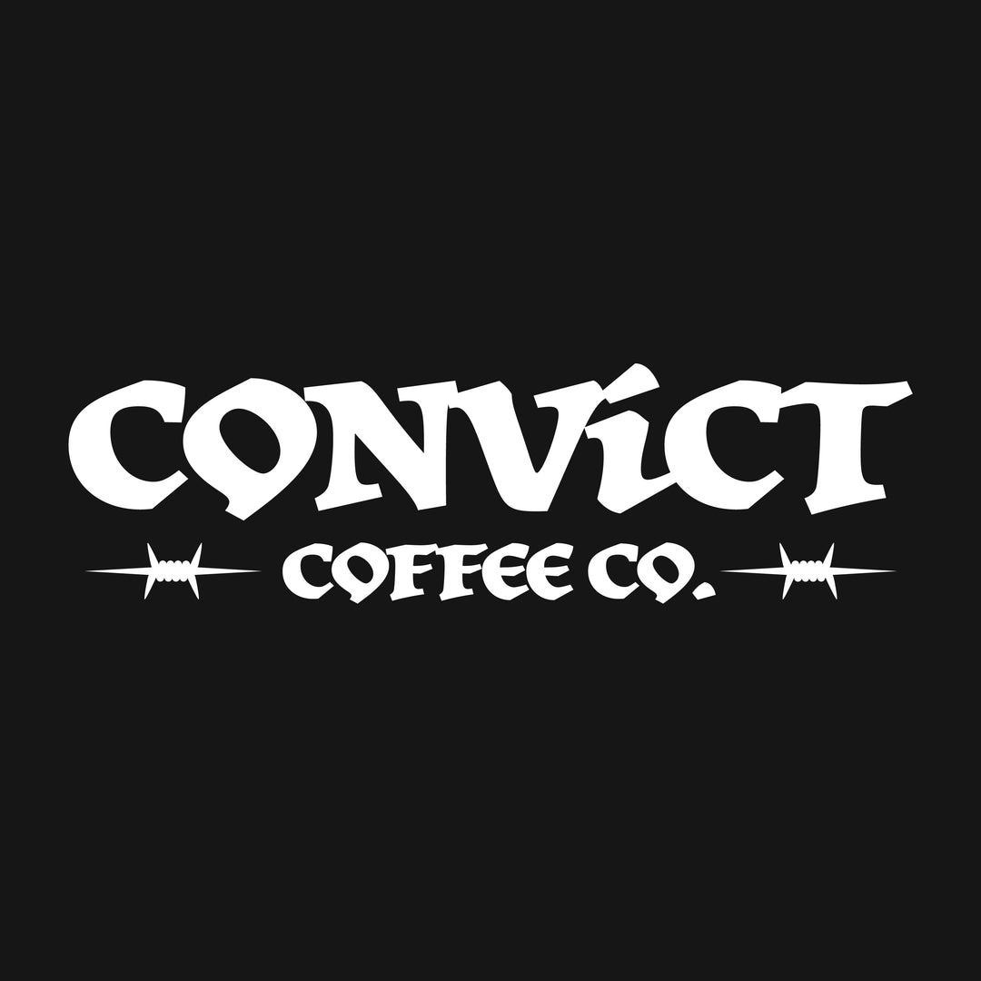 Convict Coffee Co. primary word mark on black background