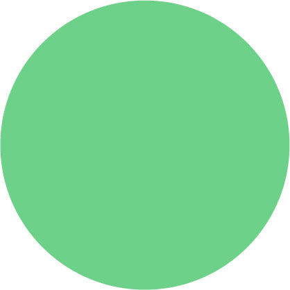 Solid green color swatch with a green border on a white background