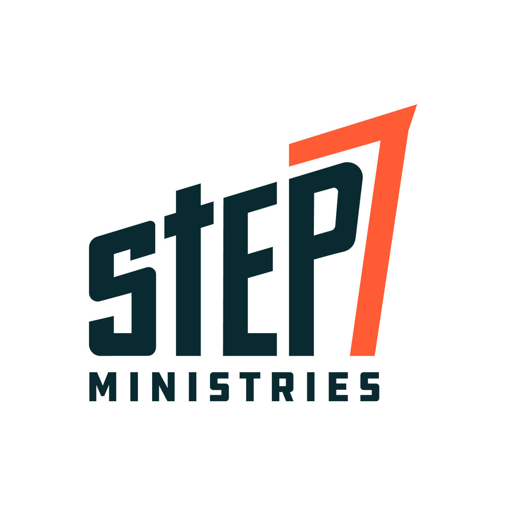 Logo of Step Ministries with 'STEP' in black and an orange number '7' on a white background.