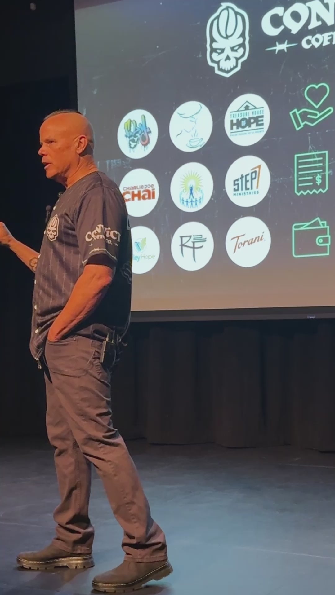 Video of Dan Klehm, Speaking, Making Coffee, Working in Coffee Shop, compilation of short snippets